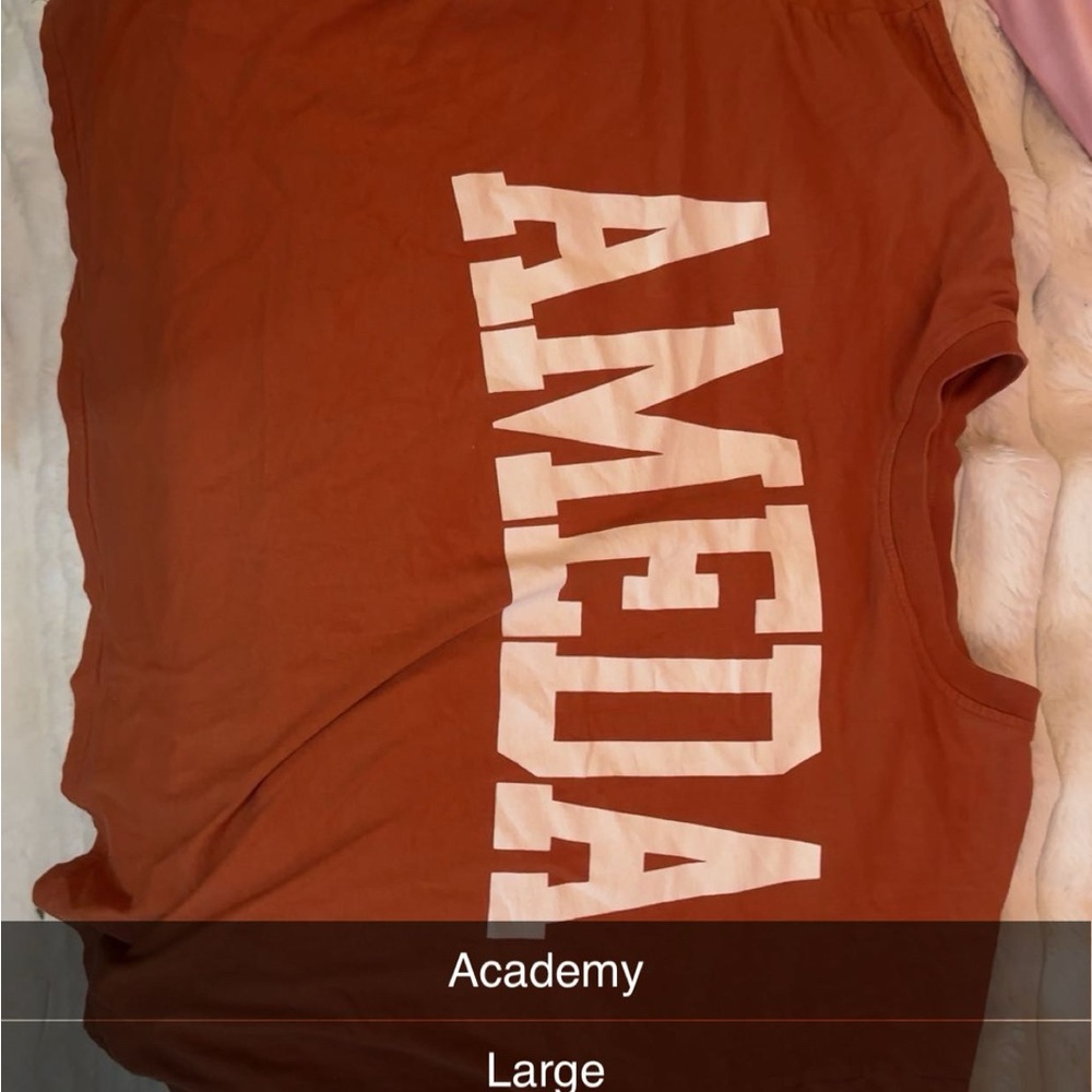 Rust Orange Graphic Tank Top